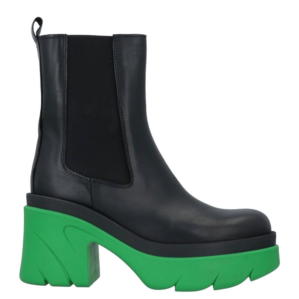 Tall Chelsea Heeled Leather Boots